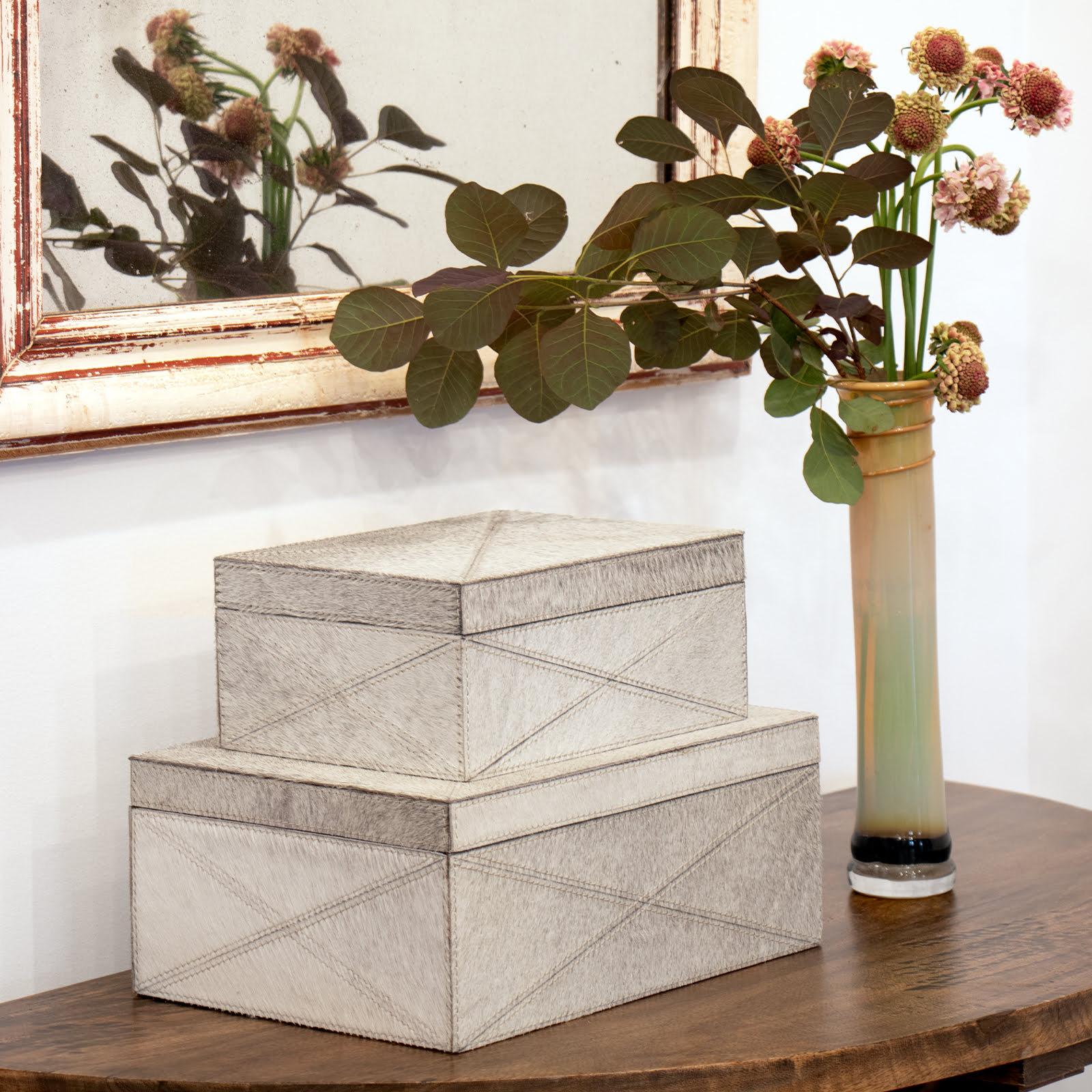 Andres Hair on Hide Box Set (Grey) | Regina Andrew Detroit